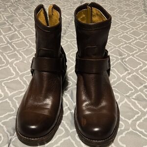 Frye Phillip Harness Ankle Boots Size 6.5